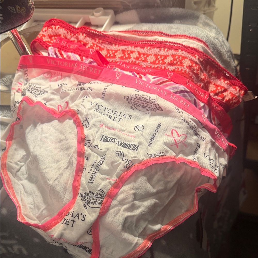 Victoria's Secret Red and White Panty 3 pieces for 35